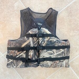 Onyx Life Vest PFD Adult 2XL Camo Realtree Max-5 Mesh Fishing Hunting 3038 XXL